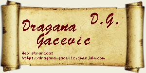 Dragana Gačević vizit kartica
